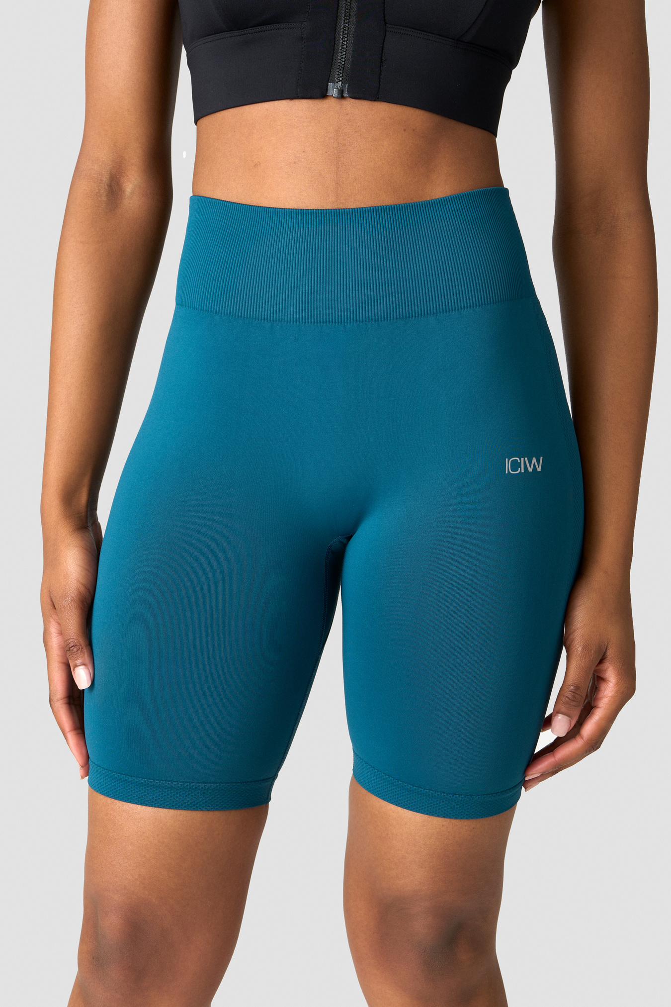 Define Seamless Biker Shorts Wmn Teal Blue - image 2