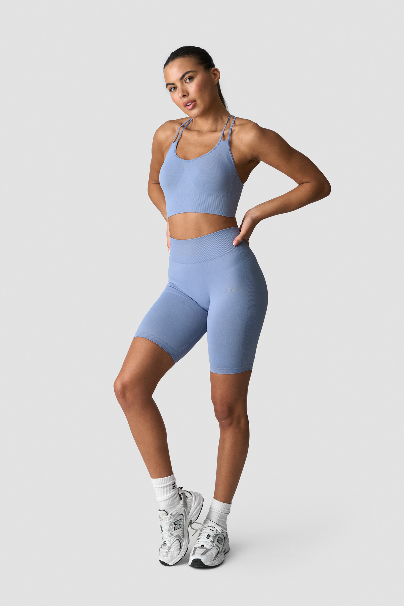 Define Seamless Biker Shorts Wmn Metal Blue - image 3