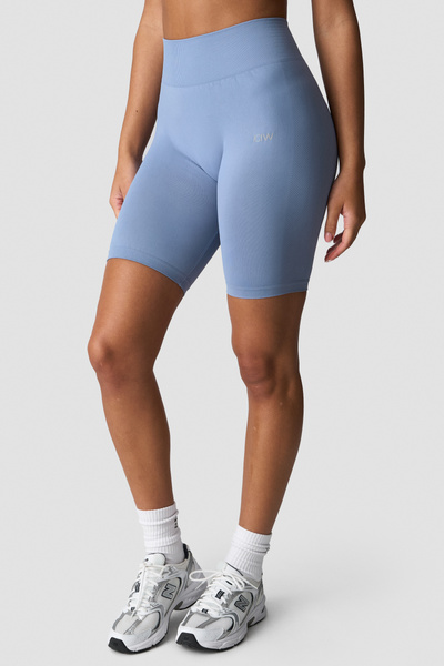 Define Seamless Biker Shorts Wmn Metal Blue - undefined