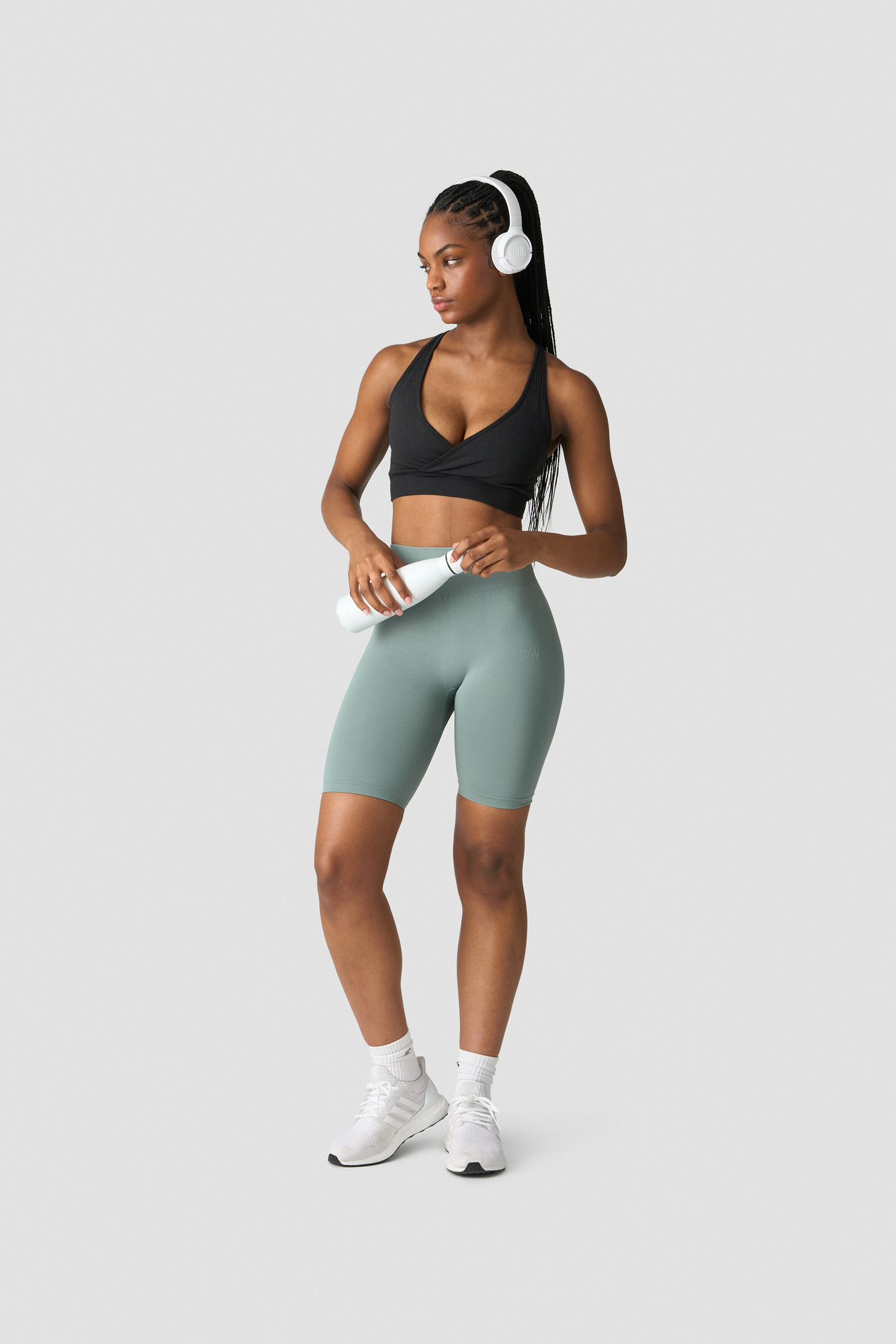 Define Seamless Biker Shorts Wmn Fog Grey - image 2