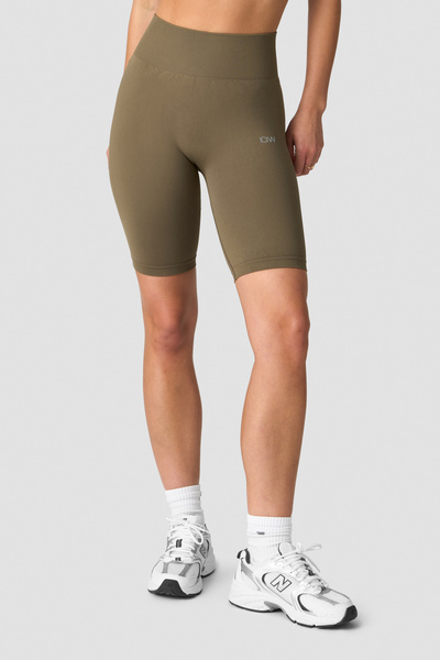 Define Seamless Biker Shorts Wmn Dark Sand - undefined