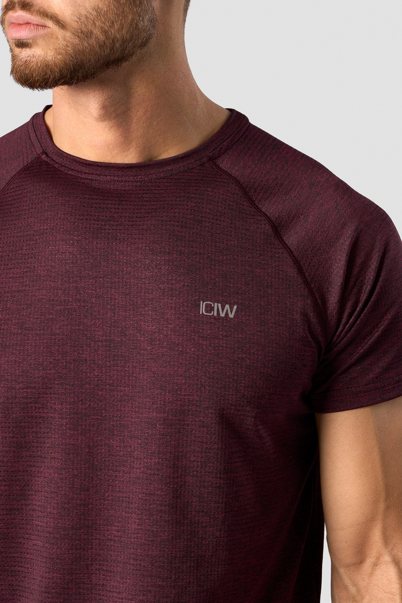 Training Mesh T-shirt Men Burgundy - image 3