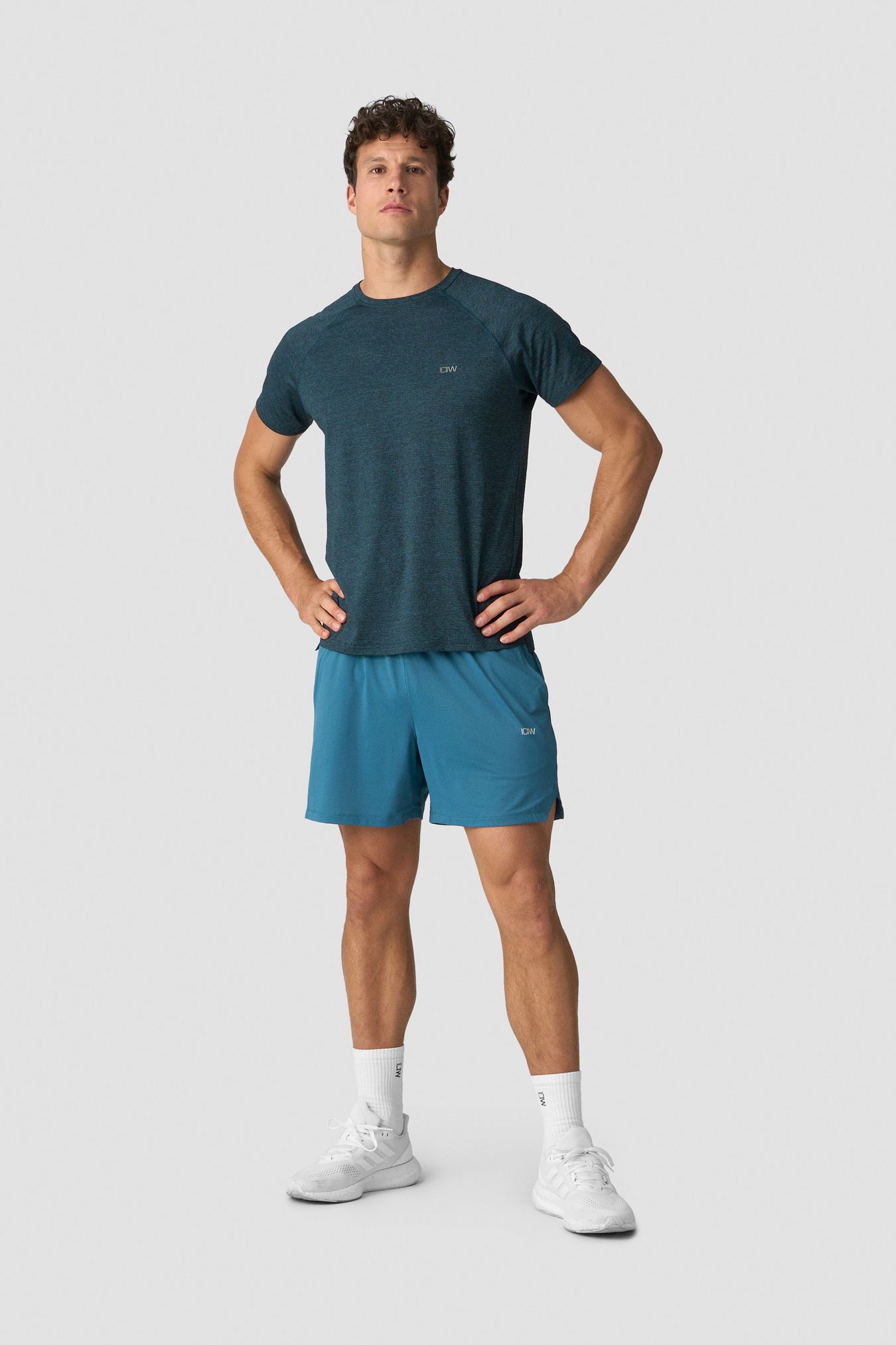 Training Mesh T-shirt Men Dark Faded Teal Melange - image 4