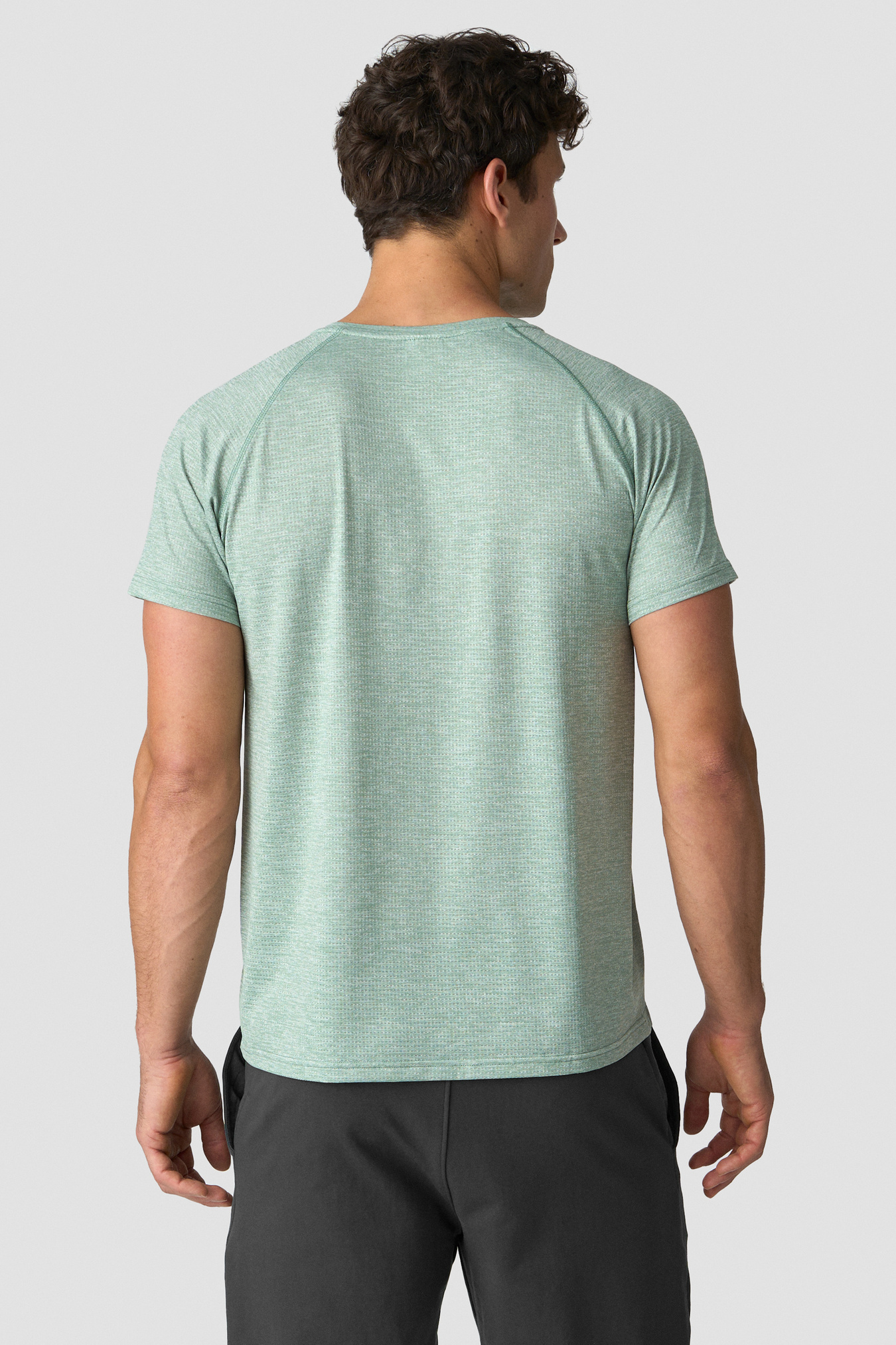 Training Mesh T-shirt Men Light Faded Moss Melange - image 3