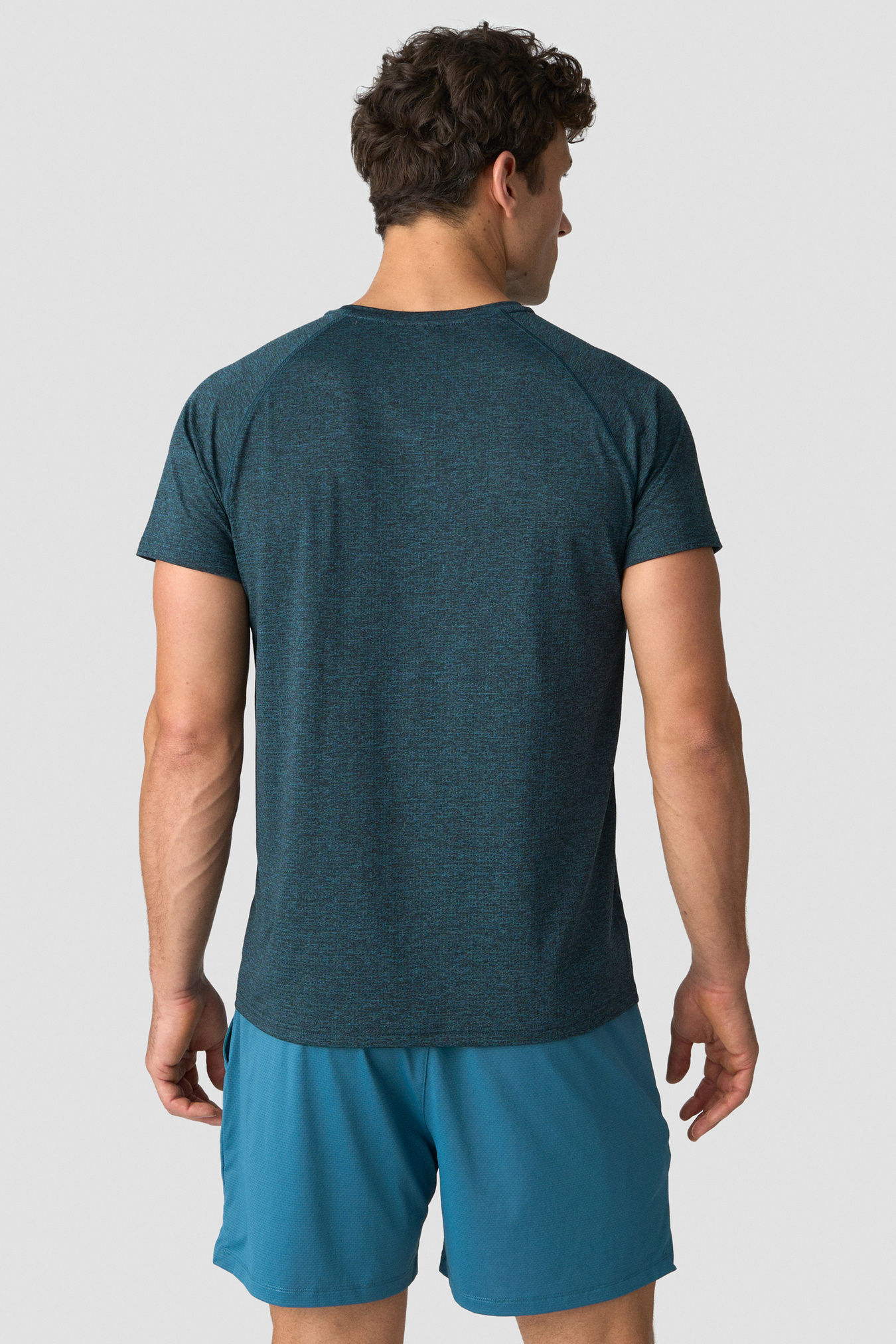 Training Mesh T-shirt Men Dark Faded Teal Melange - image 3