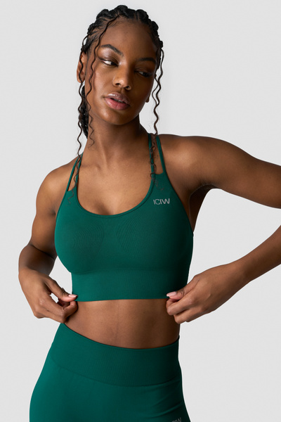 Define Seamless Sports Bra Dark Green - undefined