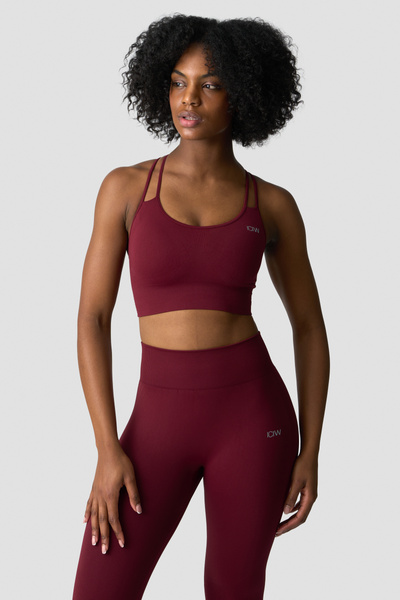 Define Seamless Sports Bra Burgundy - undefined