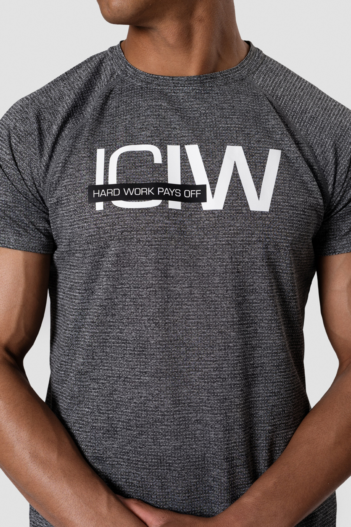 Training Mesh T-shirt Grey Melange Men - image 3