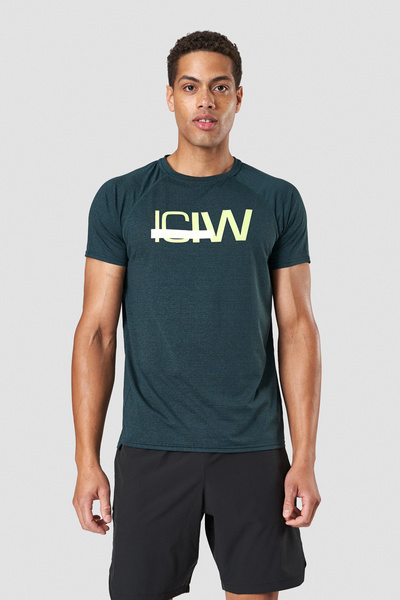 Training Mesh T-shirt Vivid Green Melange Men - undefined