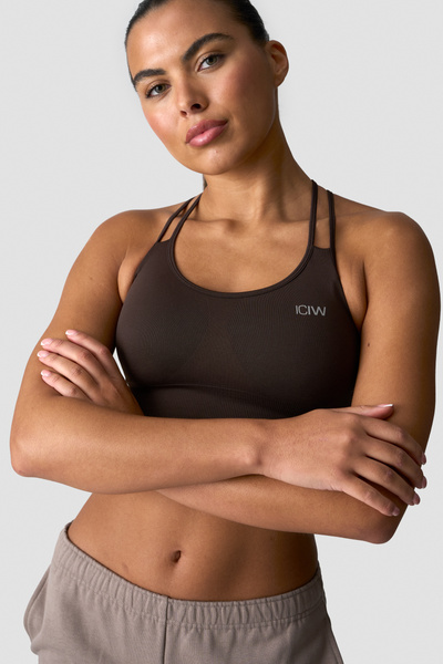 Define Seamless Sports Bra Dark Brown - undefined