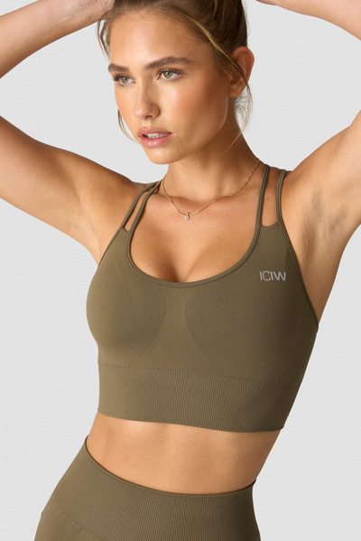 Define Seamless Sports Bra Dark Sand - undefined