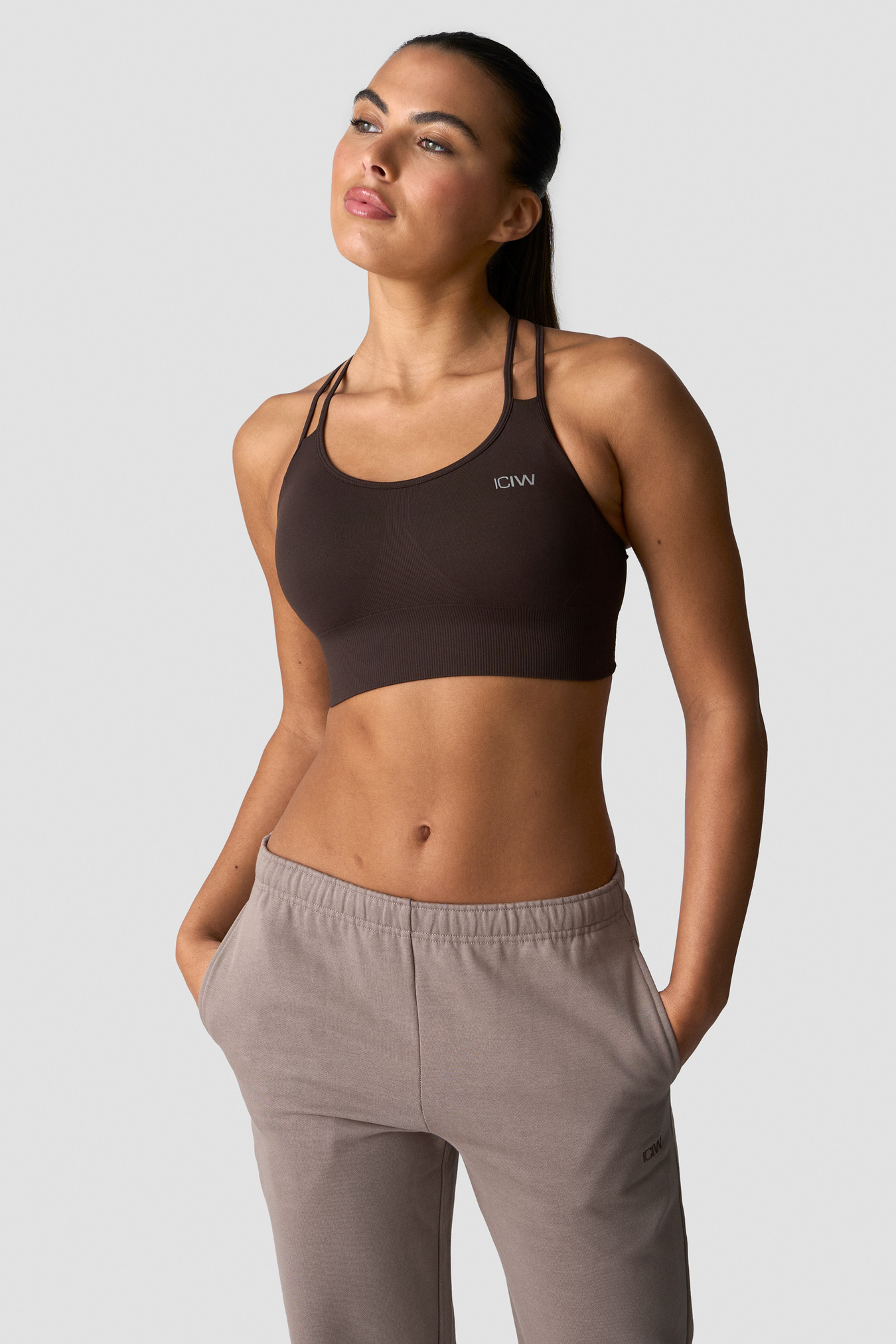 Define Seamless Sports Bra Dark Brown - image 3