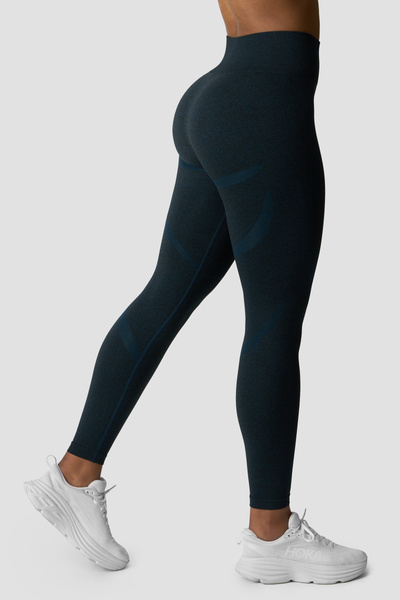 Divine Seamless Tights Wmn Dark Teal Melange - undefined
