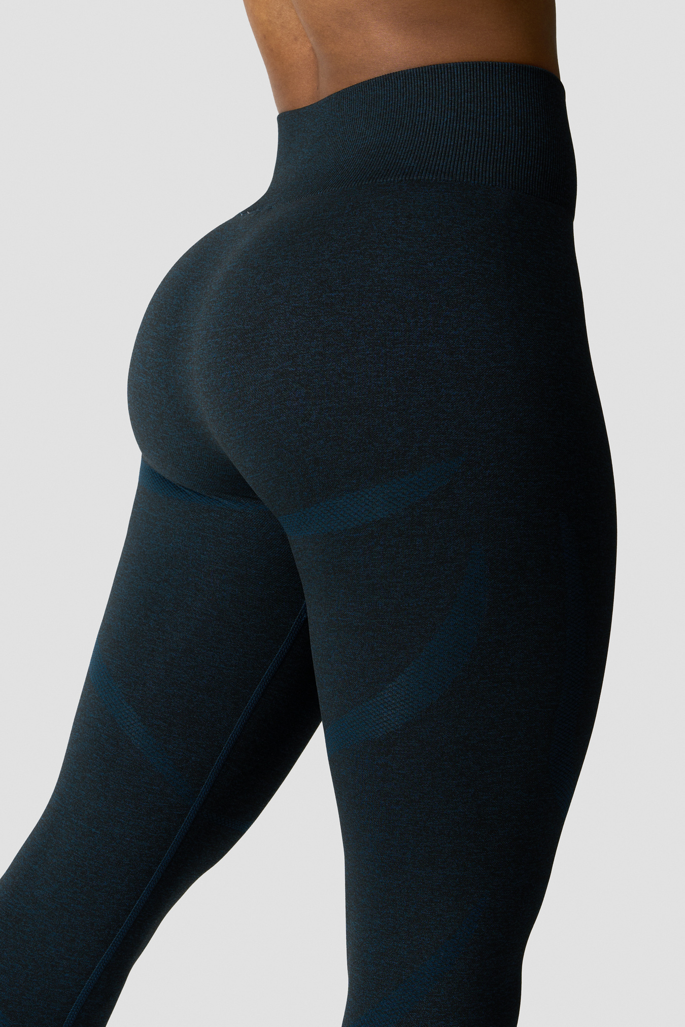 Divine Seamless Tights Wmn Dark Teal Melange - image 2