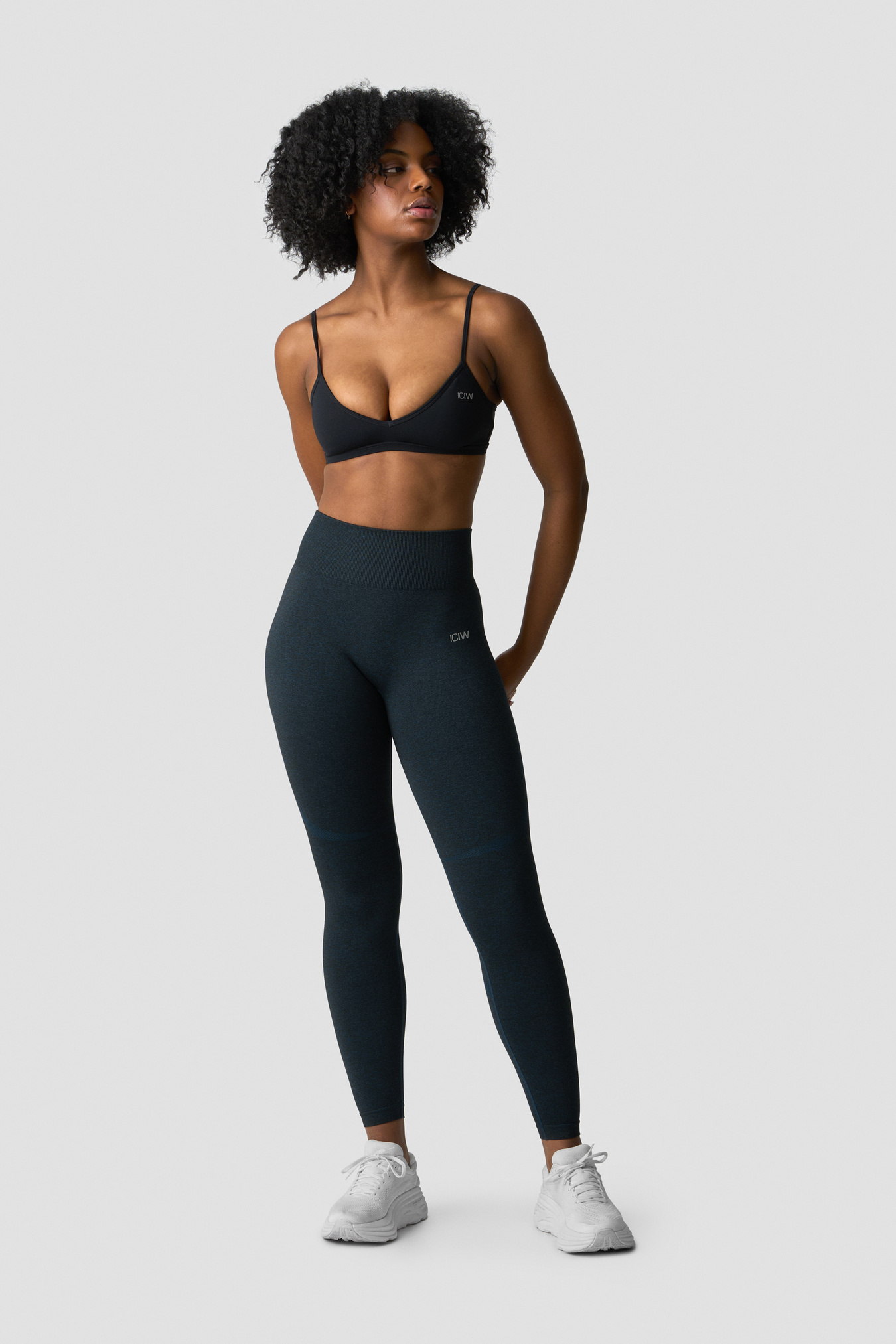 Divine Seamless Tights Wmn Dark Teal Melange - image 5
