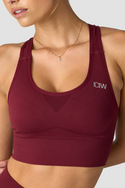 Divine Seamless Sports Bra Burgundy - undefined