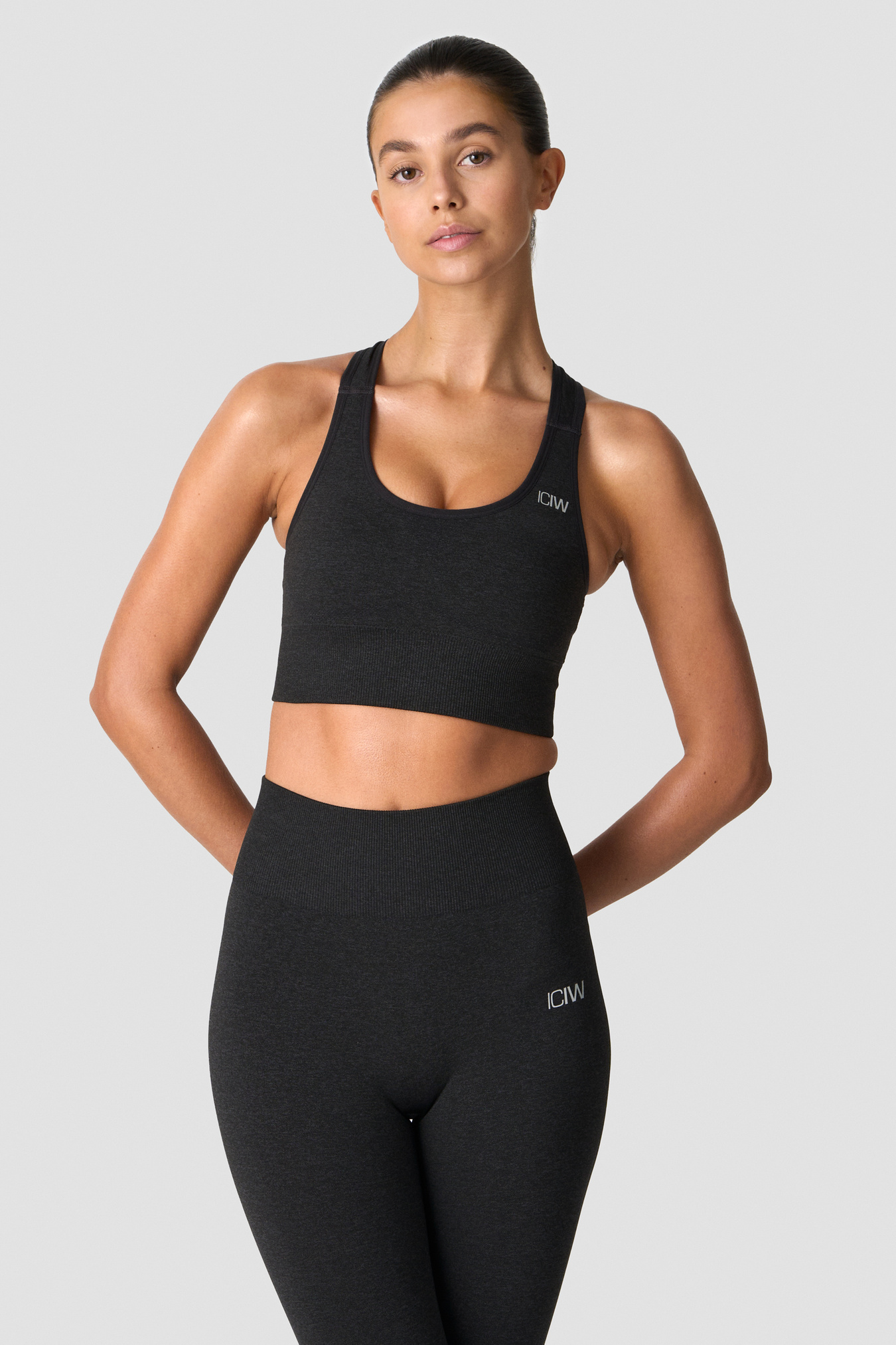 Divine Seamless Sports Bra Graphite Melange - image 3